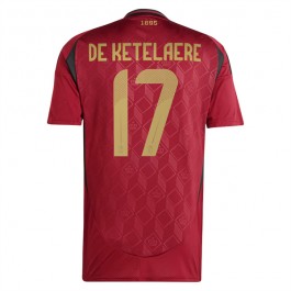 EM 2024 Belgia De Ketelaere 17 Hjemmedrakt Fotballdrakter