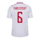 EM 2024 Danmark Christensen 6 Bortedrakt Fotballdrakter