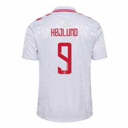EM 2024 Danmark Højlund 9 Bortedrakt Fotballdrakter