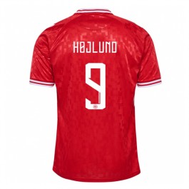 EM 2024 Danmark Højlund 9 Hjemmedrakt Fotballdrakter