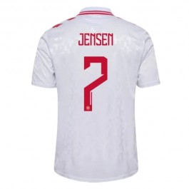 EM 2024 Danmark Jensen 7 Bortedrakt Fotballdrakter