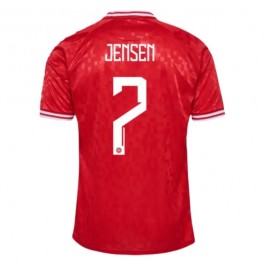 EM 2024 Danmark Jensen 7 Hjemmedrakt Fotballdrakter