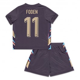 EM 2024 England Foden 11 Bortedrakt Barn Fotballdrakter