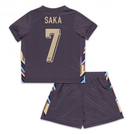 EM 2024 England Saka 7 Bortedrakt Barn Fotballdrakter