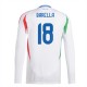 EM 2024 Italia Barella 18 Bortedrakt L/S Fotballdrakter
