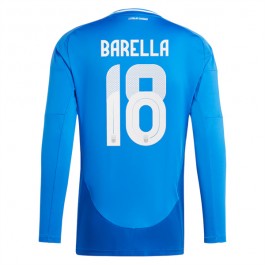 EM 2024 Italia Barella 18 Hjemmedrakt L/S Fotballdrakter