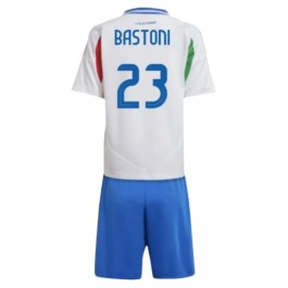 EM 2024 Italia Bastoni 23 Bortedrakt Barn Fotballdrakter