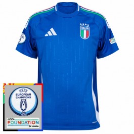 EM 2024 Italia Hjemmedrakt Fotballdrakter Patch