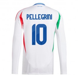 EM 2024 Italia Pellegrini 10 Bortedrakt L/S Fotballdrakter