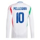 EM 2024 Italia Pellegrini 10 Bortedrakt L/S Fotballdrakter