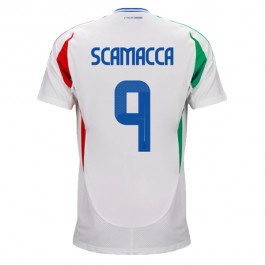 EM 2024 Italia Scamacca 9 Bortedrakt Fotballdrakter