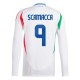 EM 2024 Italia Scamacca 9 Bortedrakt L/S Fotballdrakter