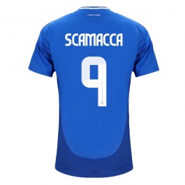EM 2024 Italia Scamacca 9 Hjemmedrakt Fotballdrakter