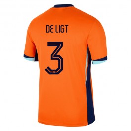 EM 2024 Nederland De Ligt 3 Hjemmedrakt Fotballdrakter
