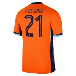 EM 2024 Nederland F.De Jong 21 Hjemmedrakt Fotballdrakter