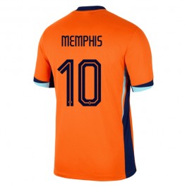 EM 2024 Nederland Memphis 10 Hjemmedrakt Fotballdrakter