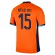 EM 2024 Nederland Van de Ven 15 Hjemmedrakt Fotballdrakter