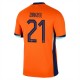 EM 2024 Nederland Zirkzee 21 Hjemmedrakt Fotballdrakter