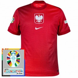 EM 2024 Polen Bortedrakt Fotballdrakter Patch