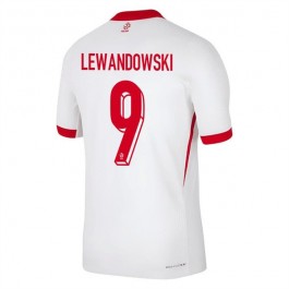 EM 2024 Polen Lewandowski 9 Hjemmedrakt Fotballdrakter