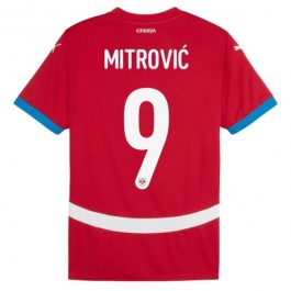 EM 2024 Serbia Mitrović 9 Hjemmedrakt Fotballdrakter