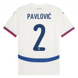 EM 2024 Serbia Pavlović 2 Bortedrakt Fotballdrakter
