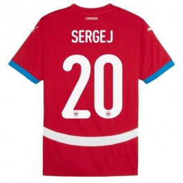 EM 2024 Serbia Sergej 20 Hjemmedrakt Fotballdrakter