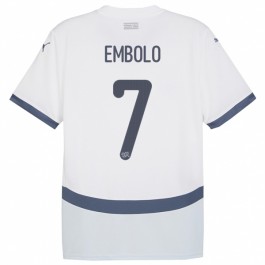 EM 2024 Sveits Embolo 7 Bortedrakt Fotballdrakter