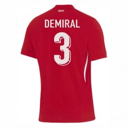 EM 2024 Tyrkia Demiral 3 Bortedrakt Fotballdrakter