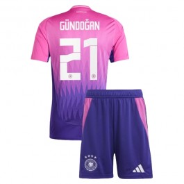 EM 2024 Tyskland Gündoğan 21 Bortedrakt Barn Fotballdrakter