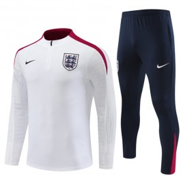 England Treningsdresser Barn 2024-25 - 1-4 Zip Hvit