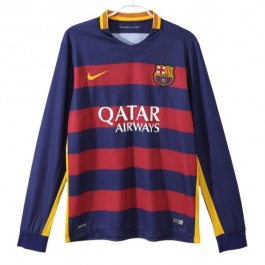 FC Barcelona Hjemmedrakt Retro 2015-2016 L/S Fotballdrakter