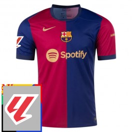 FC Barcelona Hjemmedrakt With La Liga Patch 2024-2025 Fotballdrakter