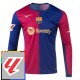 FC Barcelona Hjemmedrakt With La Liga Patch 2024-2025 L/S Fotballdrakter