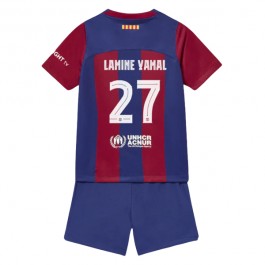 FC Barcelona Lamine Yamal 27 Hjemmedrakt Barn 2023-2024 Fotballdrakter