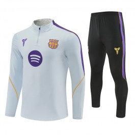 FC Barcelona Tracksuit Barn 2026-27 - 1-4 Zip Grå