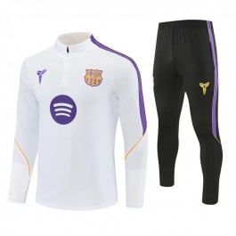 FC Barcelona Tracksuit Barn 2026-27 - 1-4 Zip Hvit