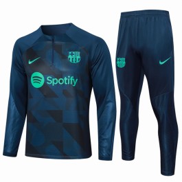 FC Barcelona Treningsdresser 2023-24 - 1-4 Zip Blå