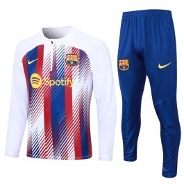 FC Barcelona Treningsdresser 2023-24 - 1-4 Zip Blå Rød