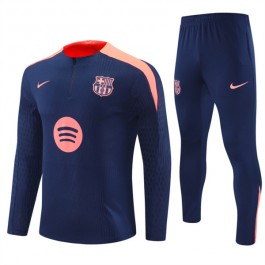 FC Barcelona Treningsdresser 2024-25 - 1-4 Zip Dark Blå