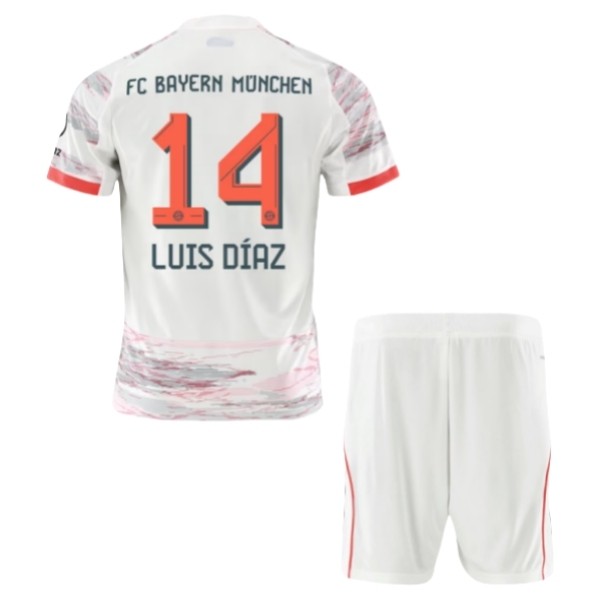 FC Bayern München Luis Díaz 14 Bortedraktsett Barn 2025-2026 Fotballdrakter FC Bayern München Luis Díaz 14 Bortedraktsett Barn 2025-2026 Fotballdrakter