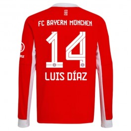 FC Bayern München Luis Díaz 14 Hjemmedrakt 2025-2026 L/S Fotballdrakter