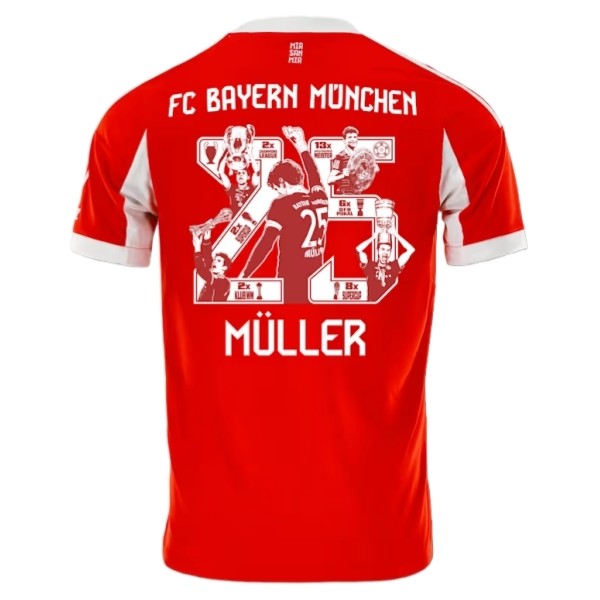 FC Bayern München Müller 25 Hjemmedraktsett Special Edition 2025-2026 Fotballdrakter FC Bayern München Müller 25 Hjemmedraktsett Special Edition 2025-2026 Fotballdrakter