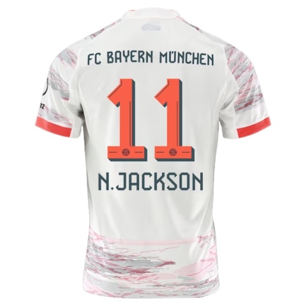 FC Bayern München N.Jackson 11 Bortedraktsett 2025-2026 Fotballdrakter FC Bayern München N.Jackson 11 Bortedraktsett 2025-2026 Fotballdrakter