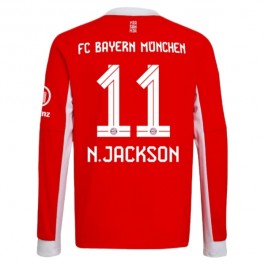 FC Bayern München N.Jackson 11 Hjemmedraktsett 2025-2026 Langermet Fotballdrakter