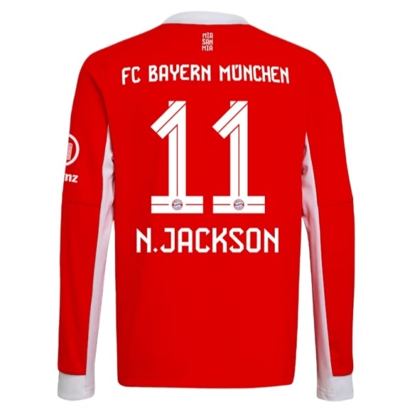 FC Bayern München N.Jackson 11 Hjemmedraktsett 2025-2026 Langermet Fotballdrakter FC Bayern München N.Jackson 11 Hjemmedraktsett 2025-2026 Langermet Fotballdrakter