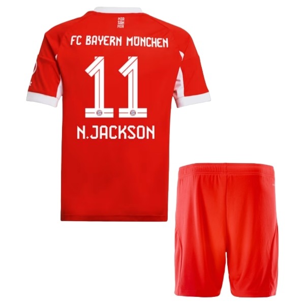 FC Bayern München N.Jackson 11 Hjemmedraktsett Barn 2025-2026 Fotballdrakter FC Bayern München N.Jackson 11 Hjemmedraktsett Barn 2025-2026 Fotballdrakter