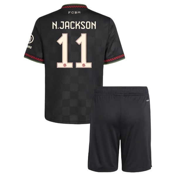 FC Bayern München N.Jackson 11 Tredjedraktsett Barn 2025-2026 Fotballdrakter FC Bayern München N.Jackson 11 Tredjedraktsett Barn 2025-2026 Fotballdrakter