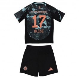 FC Bayern München Olise 17 Bortedrakt Barn 2024-2025 Fotballdrakter