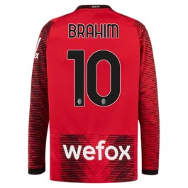 Fotballdrakter AC Milan Brahim 10 Hjemmedrakt 2023-2024 - L/S